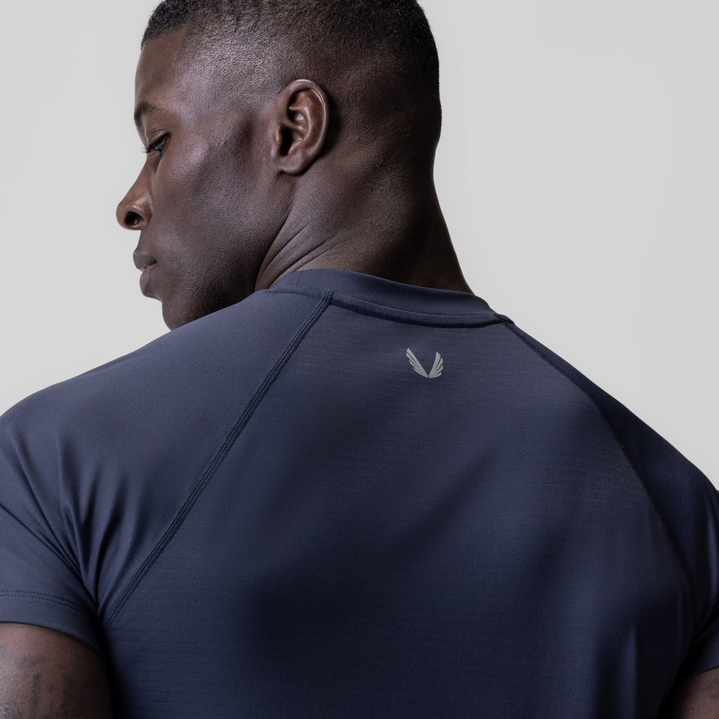 0839. 3D-Lite® 2.0 Lycra® Fitted Tee - Navy "OTWR"