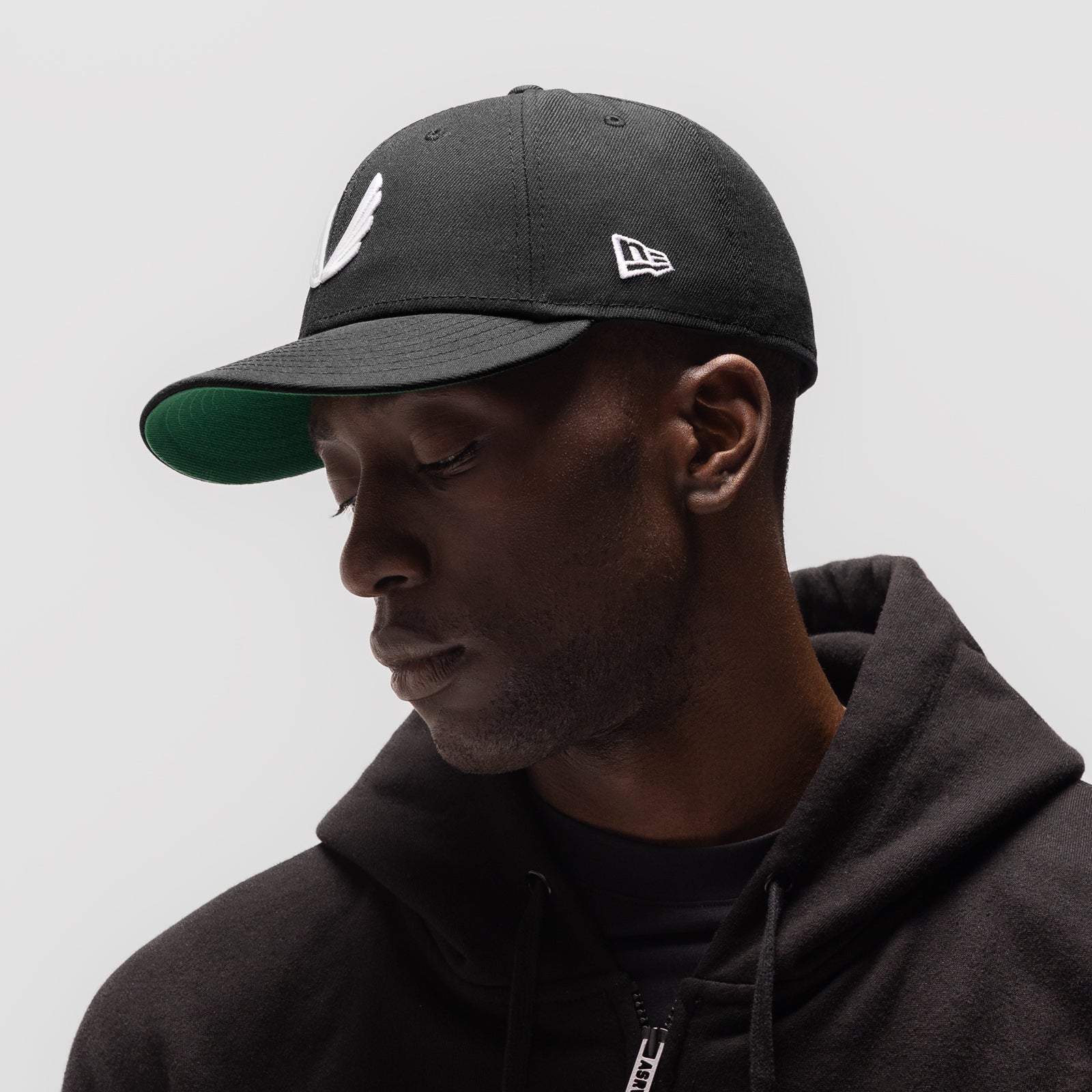 New Era® 59Fifty® Low Profile Hat - Black/White "Wings"