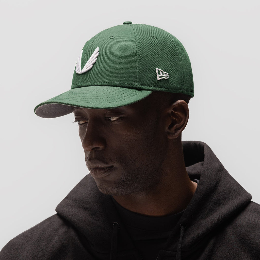 New Era® 59Fifty® Low Profile Hat - Forest Green/White "Wings"