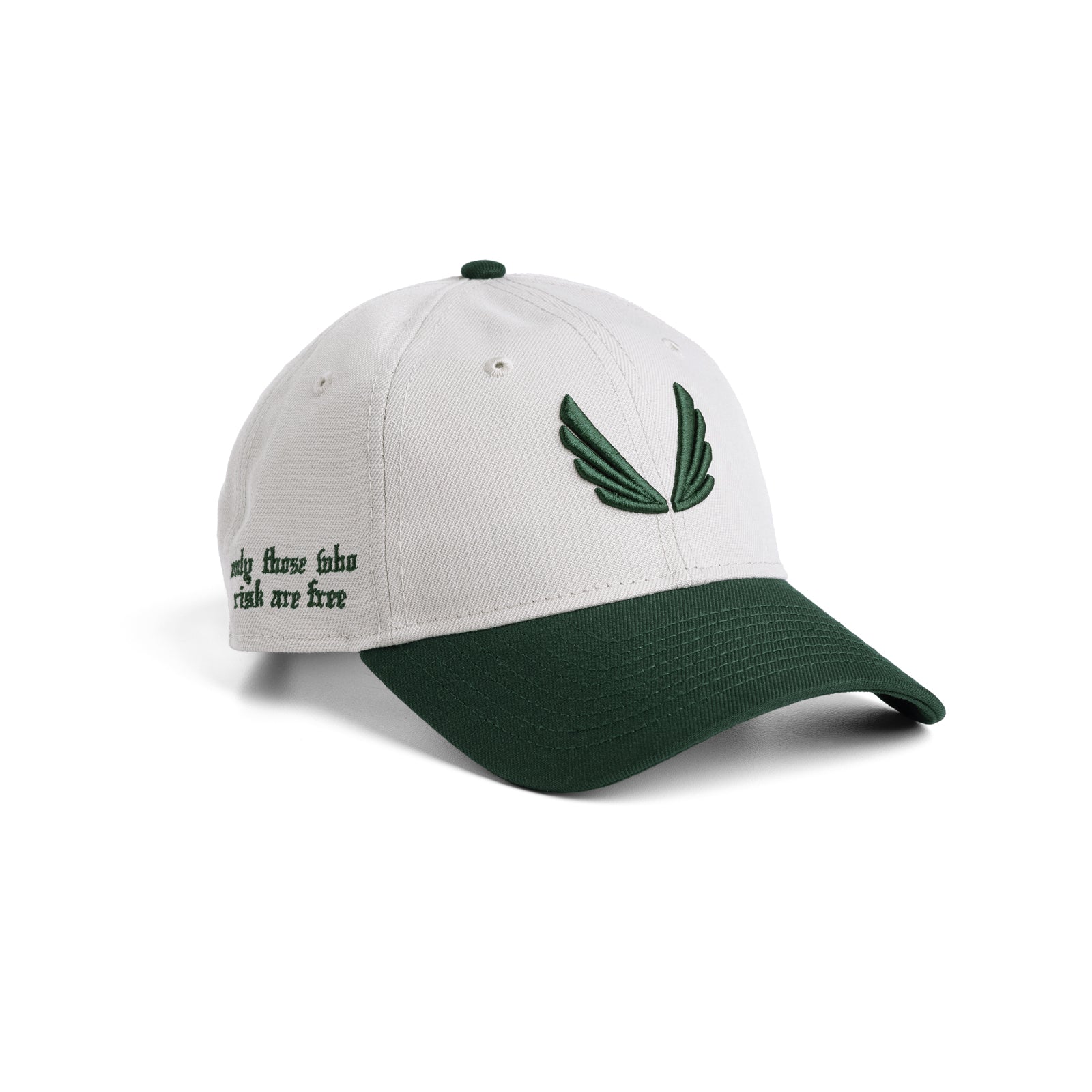 New Era® 9Twenty® Strapback Hat - Stone/Forest Green Two Tone