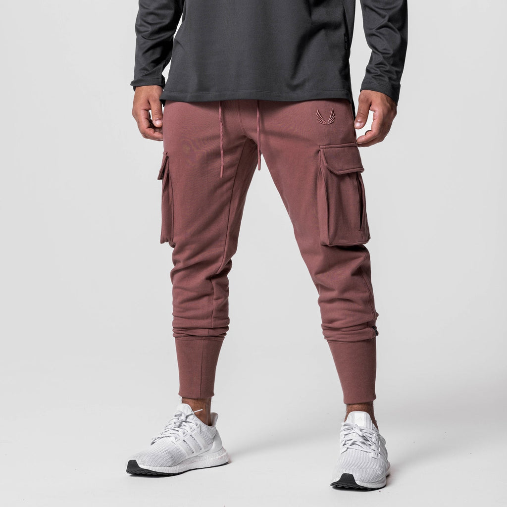 0654. Tech-Terry™ Cargo High Rib Jogger - Red Earth