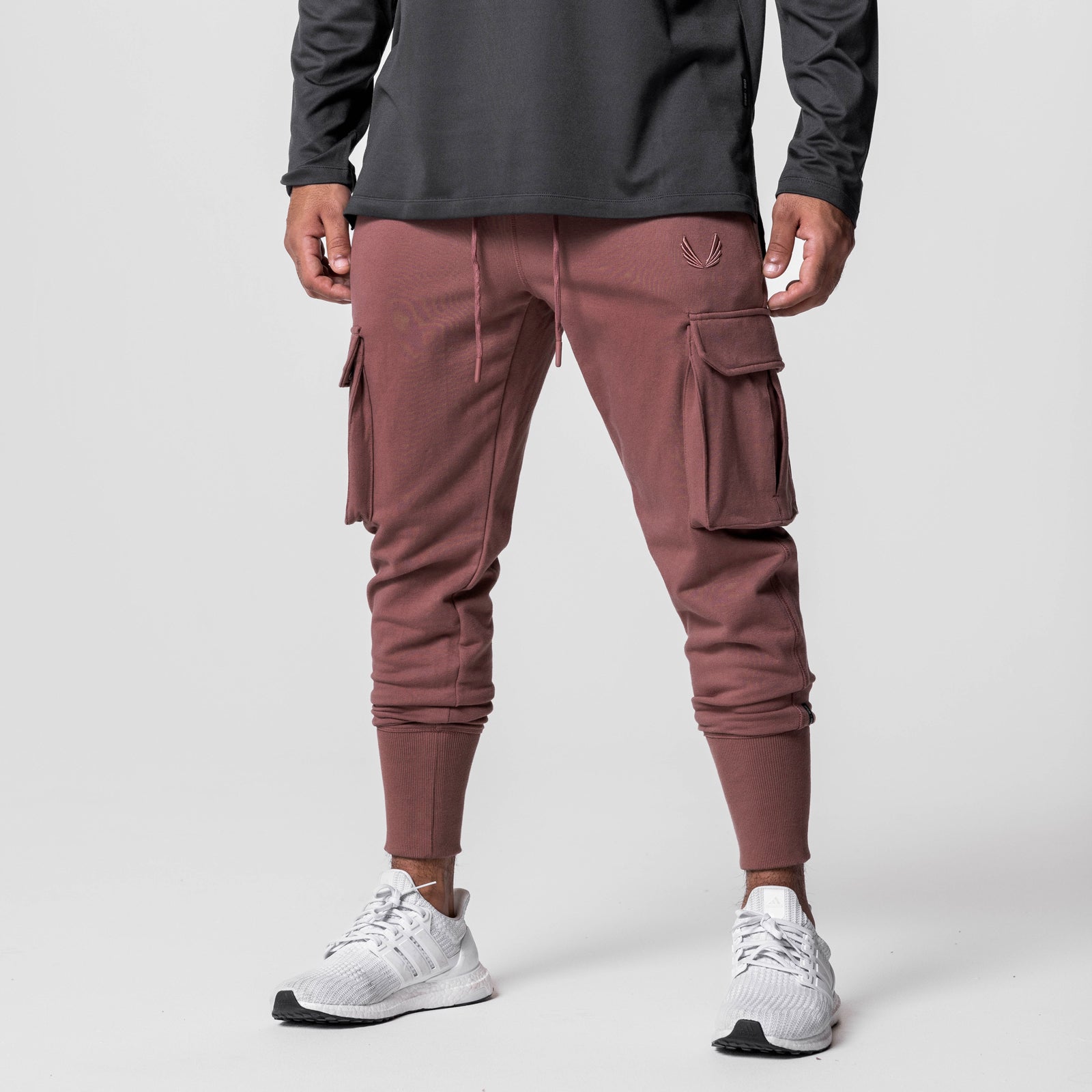 0654. Tech-Terry™ Cargo High Rib Jogger - Red Earth
