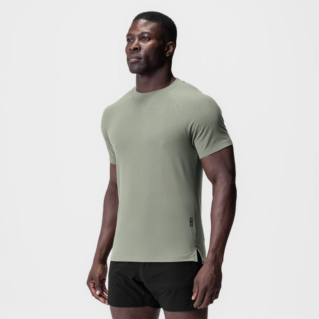 0919. Supima® Fitted Tee - Sage