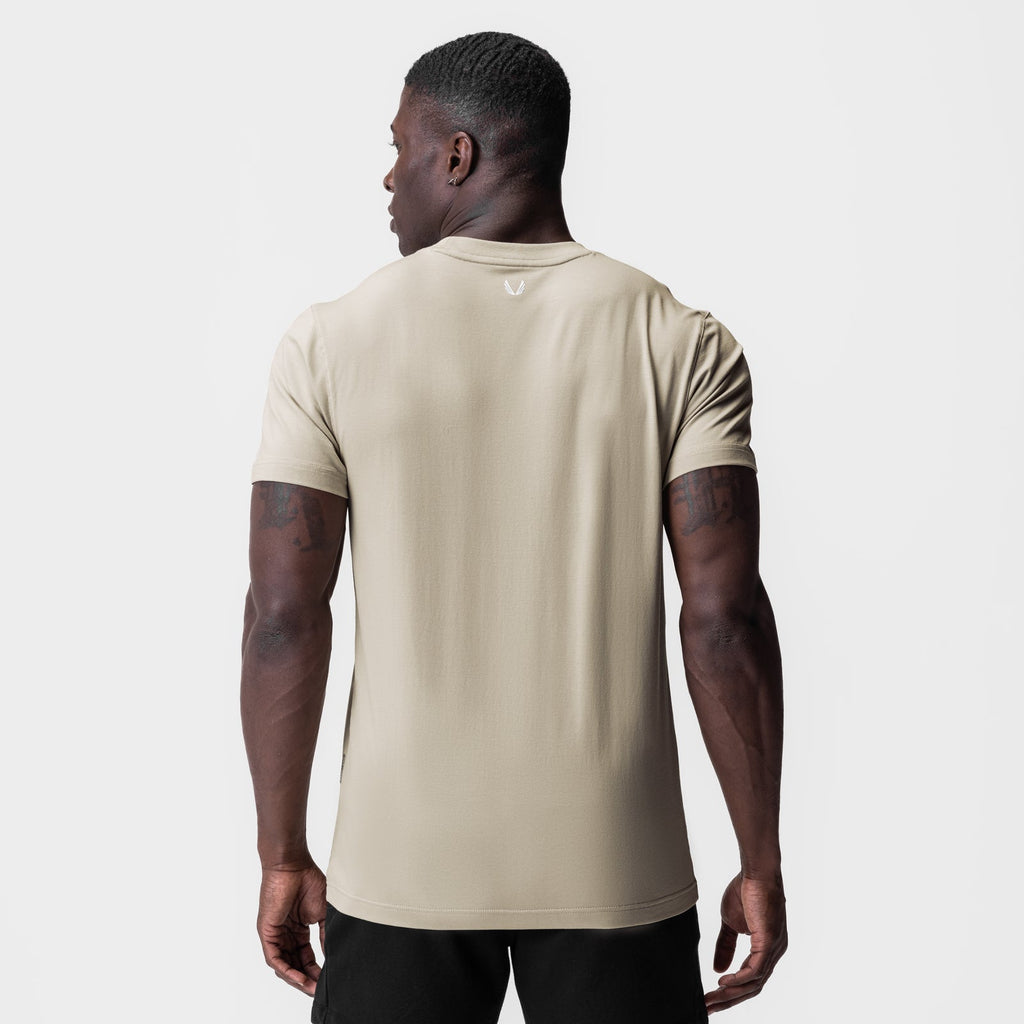 0923. Supima® Essential Tee - Sand Smoke