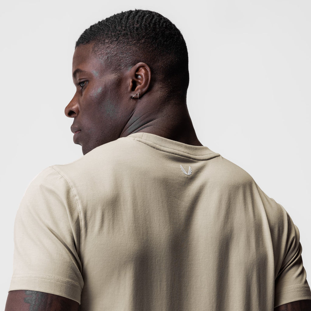 0923. Supima® Essential Tee - Sand Smoke