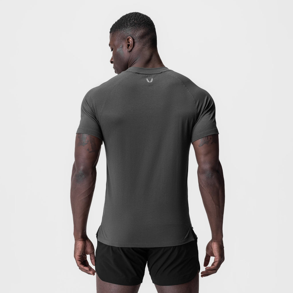 0919. Supima® Fitted Tee - Space Grey