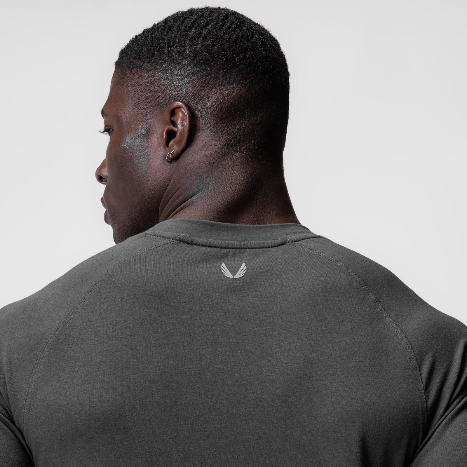 0919. Supima® Fitted Tee - Space Grey