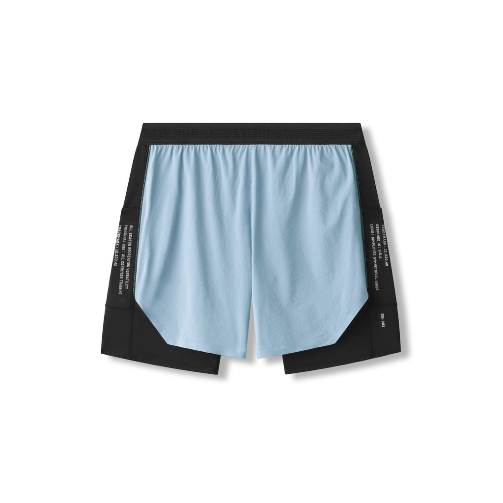 0953. Aerotex™ Hybrid Liner Short - Light Sky/Black