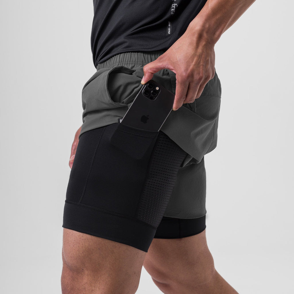 0761. Ripstop 5" Liner Short - Space Grey