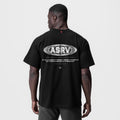 0797. Tech Essential™ Relaxed Tee - Black "Global Reach"