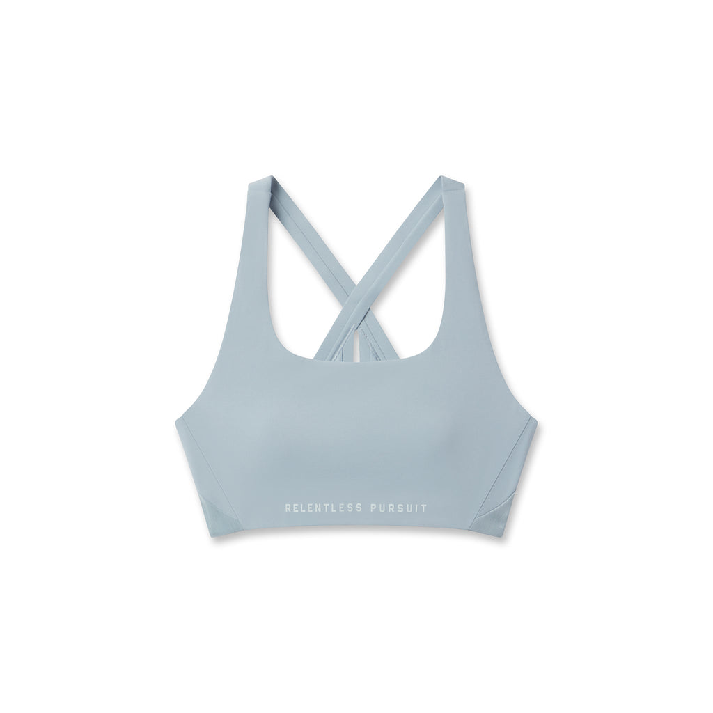 W039. LYCRA® Hybrid Sports Bra - Light Sky