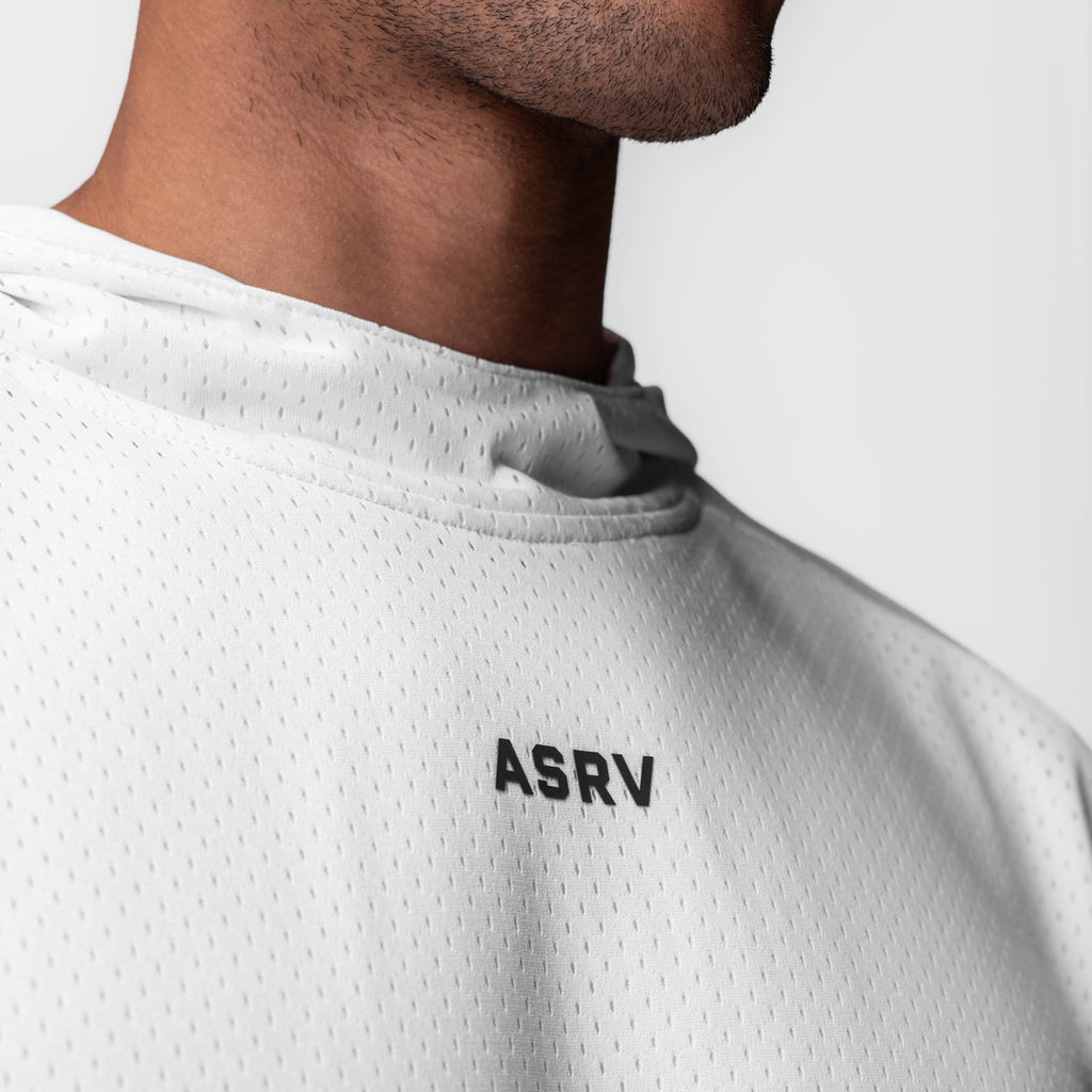 0983. Reversible 2-in-1 Cutoff Hoodie - White