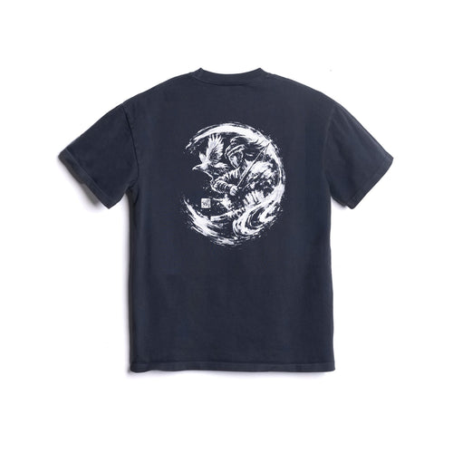 0576. LE Cotton Tee - Navy "Warrior"
