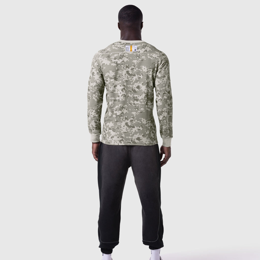 1112. Waffle Knit Longsleeve - Digital Camo
