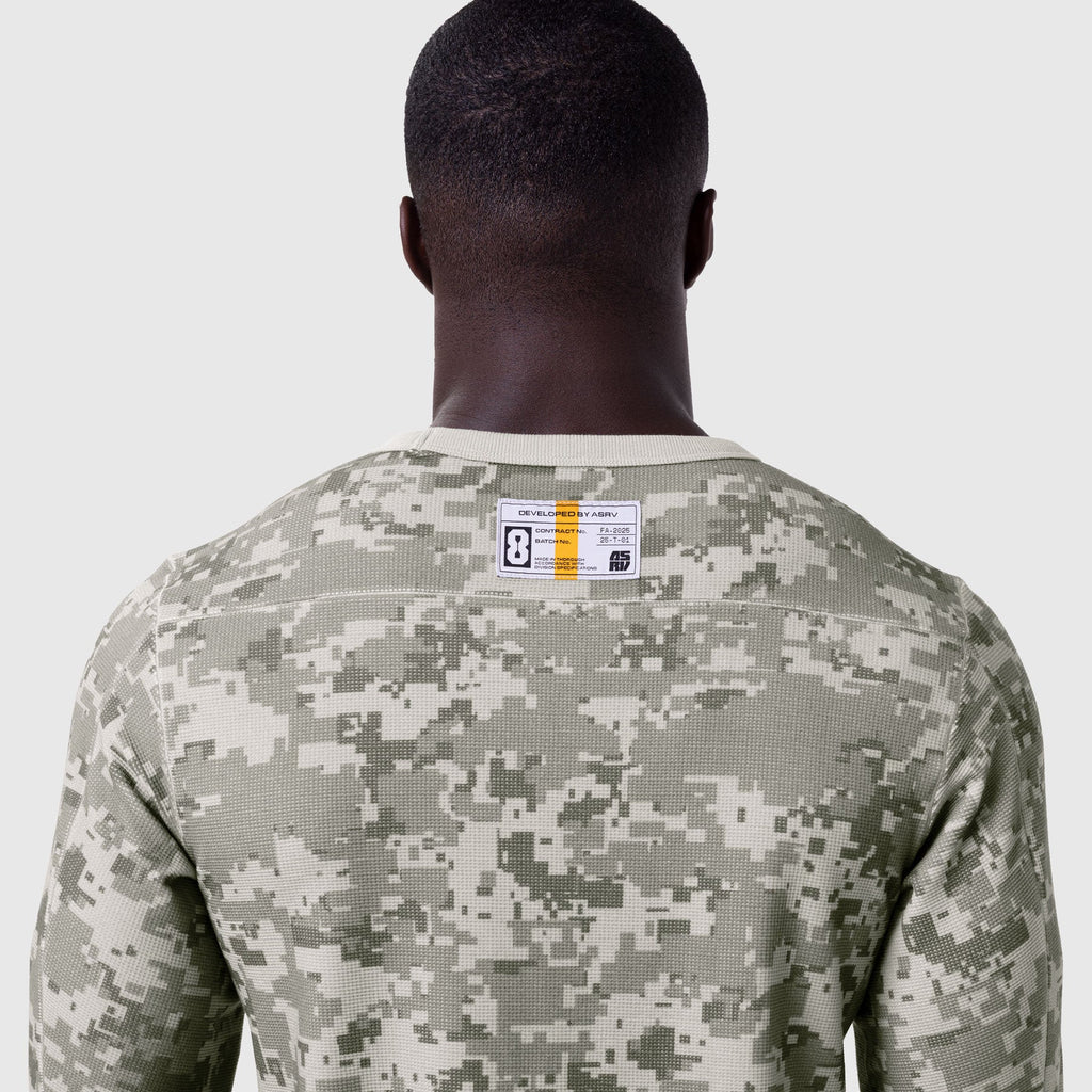 1112. Waffle Knit Longsleeve - Digital Camo