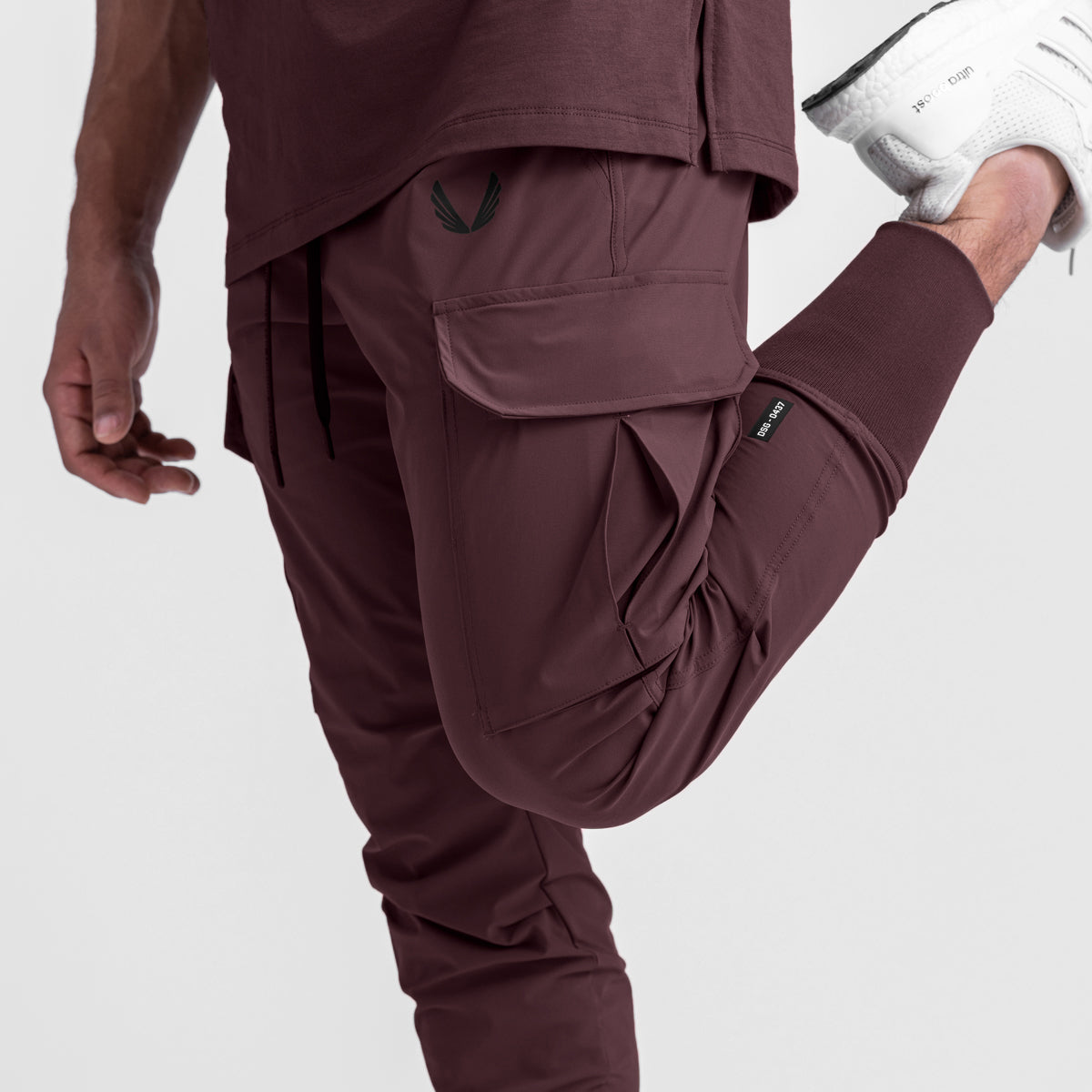 0437. Tetra-Lite® Cargo High Rib Jogger - Faded Plum