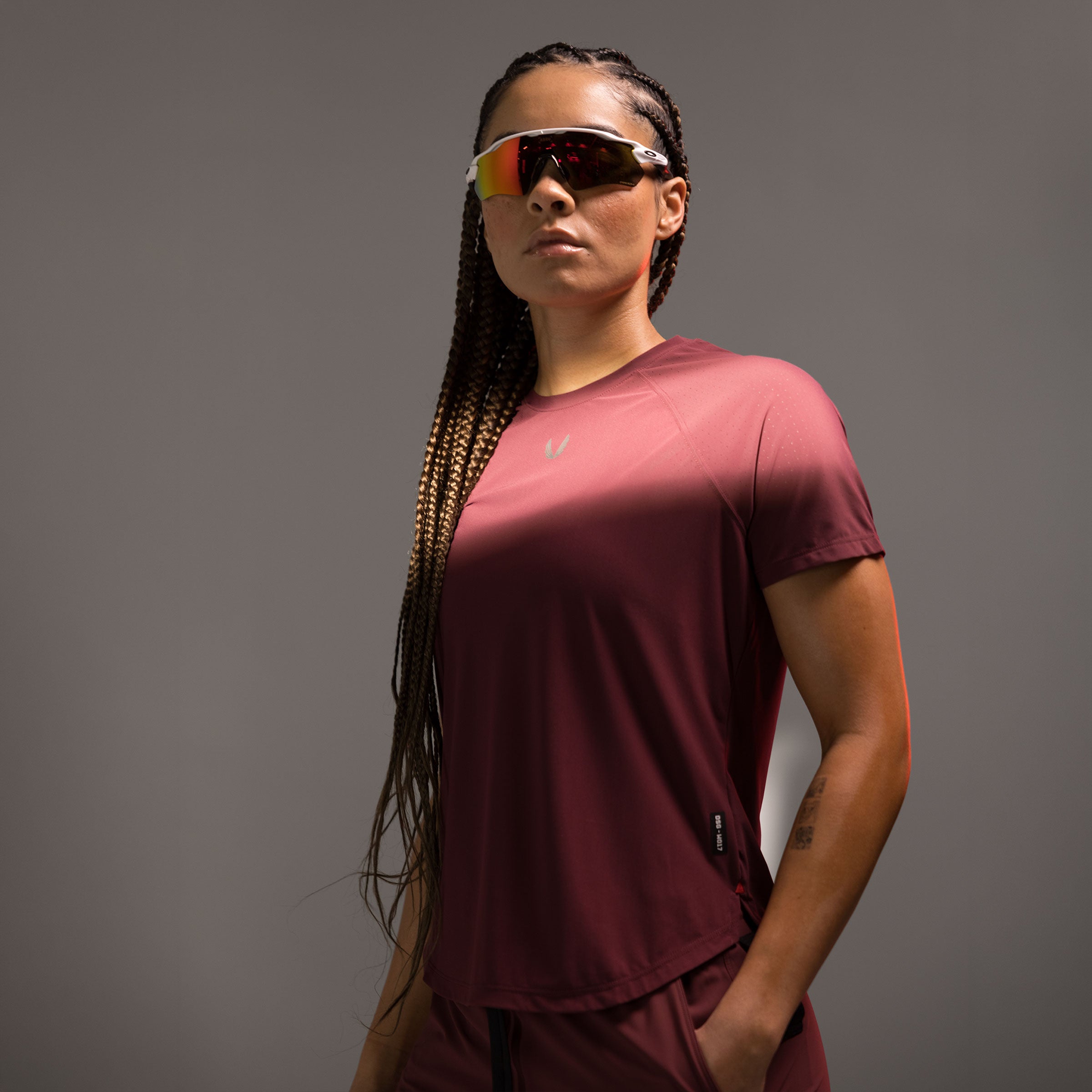 W017. Laser-Vent™ Established Tee - Crimson