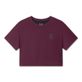 W082. SUPIMA® Ice-Skin™ Reversible Crop Tee - Merlot/Black