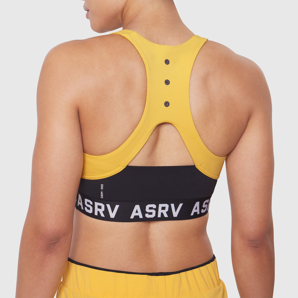 W083. LYCRA® ADAPTIV Racerback Sports Bra - Amber