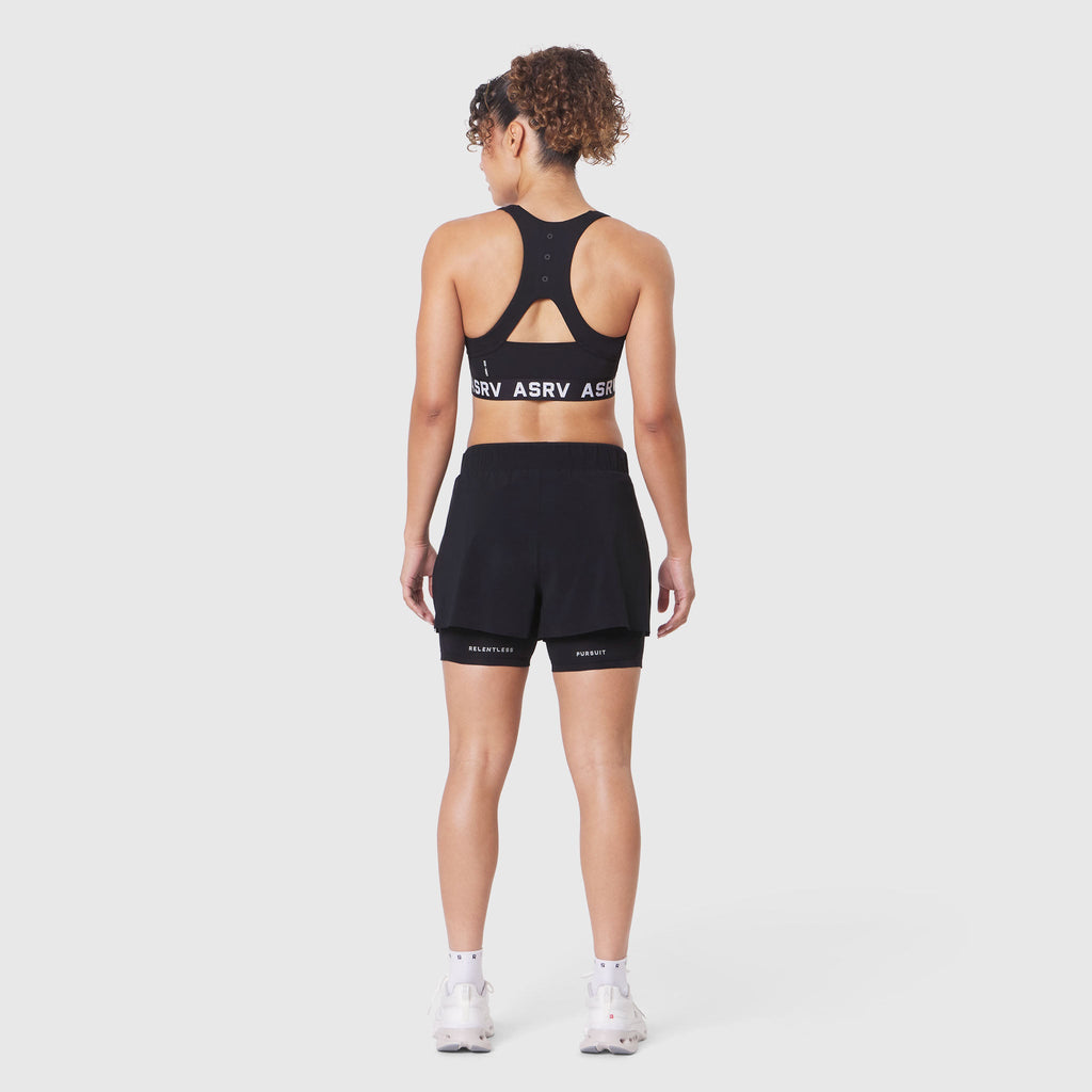 W083. LYCRA® ADAPTIV Racerback Sports Bra - Black