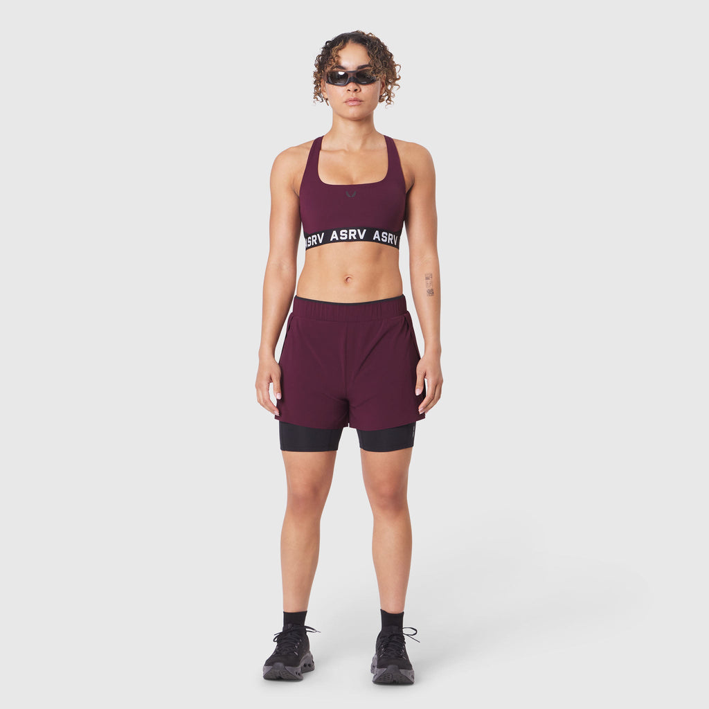 W087. Aerotex™ Side Split Liner Short - Merlot