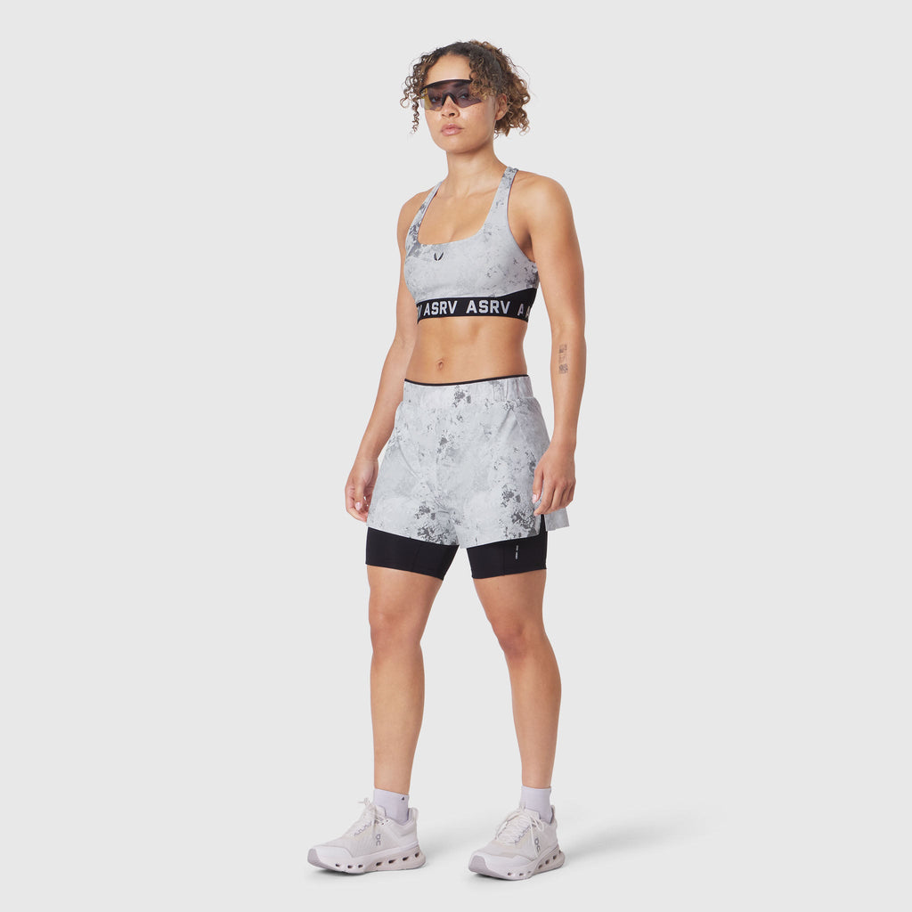 W087. Aerotex™ Side Split Liner Short - Sedona Snow Camo